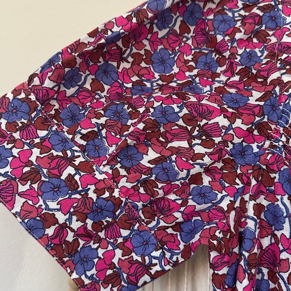 NWT J.Crew Afternoon Linen Dress in Berry Floral L - Picture 5 of 8